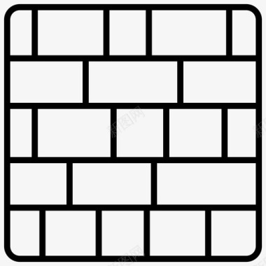砖建筑砖石图标图标