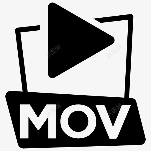 mov文件电影图标svg_新图网 https://ixintu.com mov 文件 文件类型扩展名 电影 视频