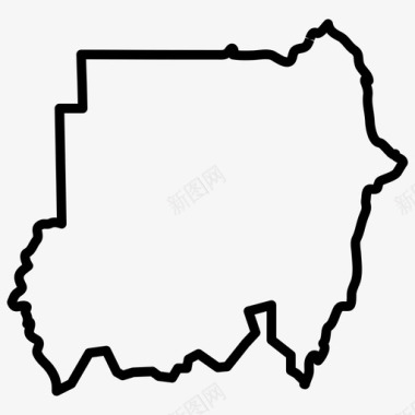 苏丹地图非洲国家地图薄图标图标