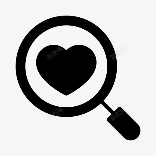 搜索查找心脏图标svg_新图网 https://ixintu.com 心脏 搜索 放大镜 查找 购物 购物和电子商务图标第一卷