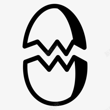 蛋裂蛋孵化图标图标