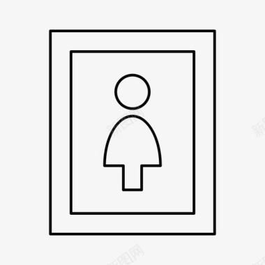 用户肖像展览女性图标图标