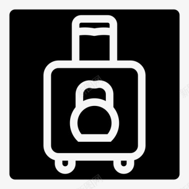 行李重量重行李箱图标图标