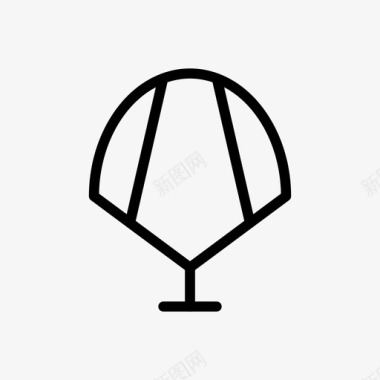 降落伞气球飞行图标图标