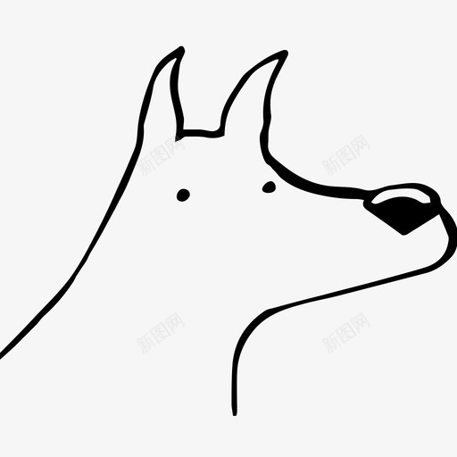 狗动物可爱图标svg_新图网 https://ixintu.com 动物 可爱 宠物 狗