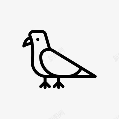 麻雀鸟鸽子图标图标