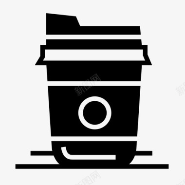 咖啡杯饮料厨房字形图标图标