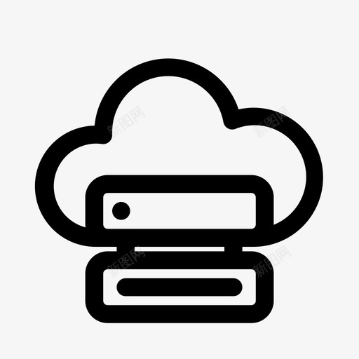 云存储空间存储计算图标svg_新图网 https://ixintu.com 云存储空间 存储 计算
