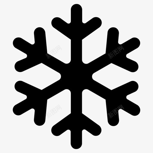 雪花下雪图标svg_新图网 https://ixintu.com 下雪 雪花