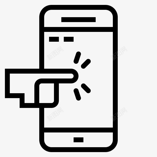 触摸屏手机智能手机图标svg_新图网 https://ixintu.com 手机 智能手机 触摸屏