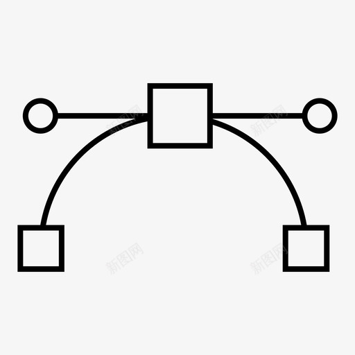 锚贝塞尔点图标svg_新图网 https://ixintu.com 点 设计 贝塞尔 锚