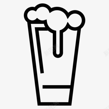 啤酒饮料生日派对的偶像图标图标