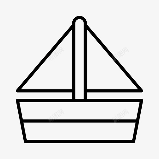 帆船海滩大海图标svg_新图网 https://ixintu.com 假期 夏天 大海 帆船 海滩 玩具