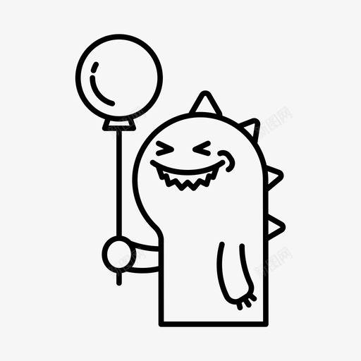 高兴气球表情图标svg_新图网 https://ixintu.com 怪物 怪物表情 气球 表情 高兴