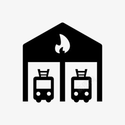 消防车标志消防站消防车图标高清图片
