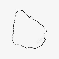 乌拉圭地图乌拉圭地图美洲地图图标高清图片