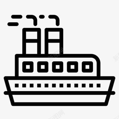 邮轮船运输图标图标