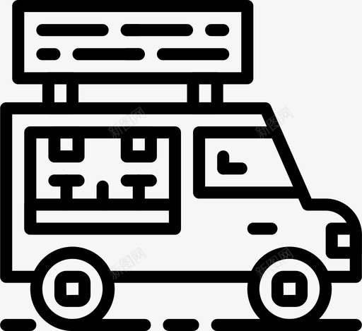 食品车建筑城市图标svg_新图网 https://ixintu.com 城市 建筑 漂亮的城市卷1大纲 街道 食品车