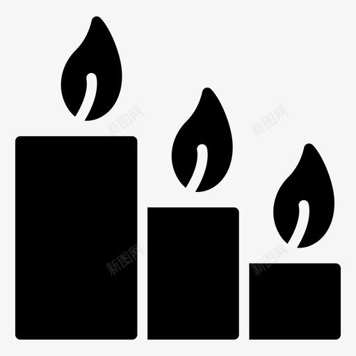 蜡烛燃烧火图标svg_新图网 https://ixintu.com 假期和旅行雕文图标 火 火焰 燃烧 纪念 蜡烛