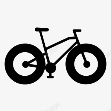 胖车自行车山地车图标图标