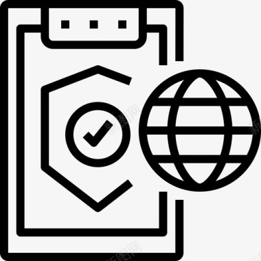 全球互联网保护图标图标