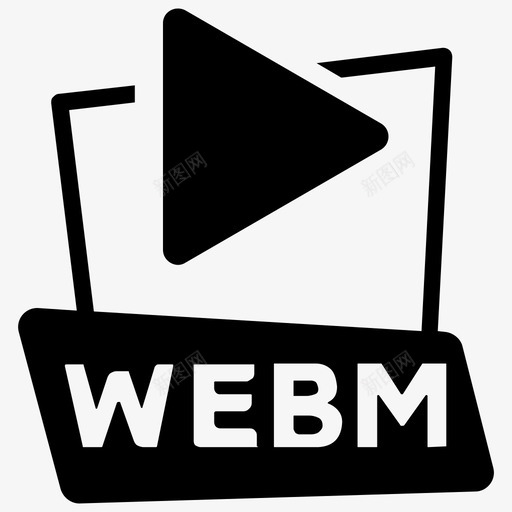 webm电影视频图标svg_新图网 https://ixintu.com webm youtube 文件类型扩展名 电影 视频