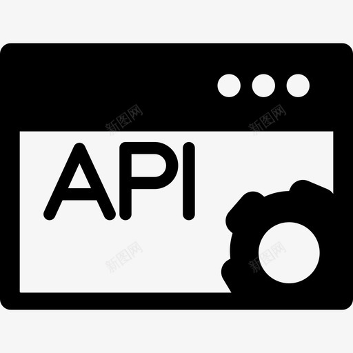 API页面接口数据库图标svg_新图网 https://ixintu.com API页面 接口 数据库