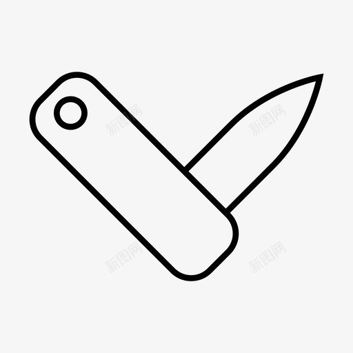 刀冒险露营图标svg_新图网 https://ixintu.com 冒险 刀 度假 自然 露营