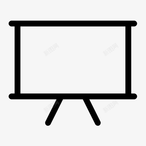 屏幕投影仪板显示器图标svg_新图网 https://ixintu.com 办公介质 屏幕投影仪 显示器 板 演示 站立