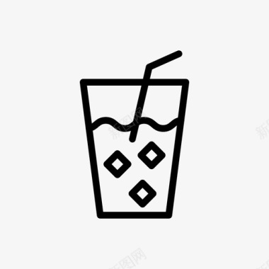 苏打水饮料玻璃杯图标图标