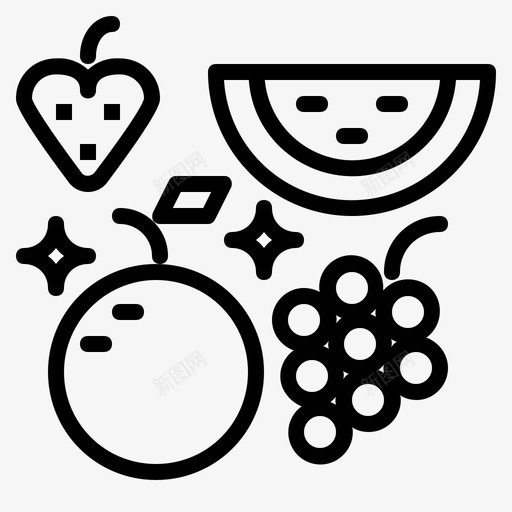 水果柑橘类水果食品图标svg_新图网 https://ixintu.com 健康食品 柑橘类水果 水果 食品