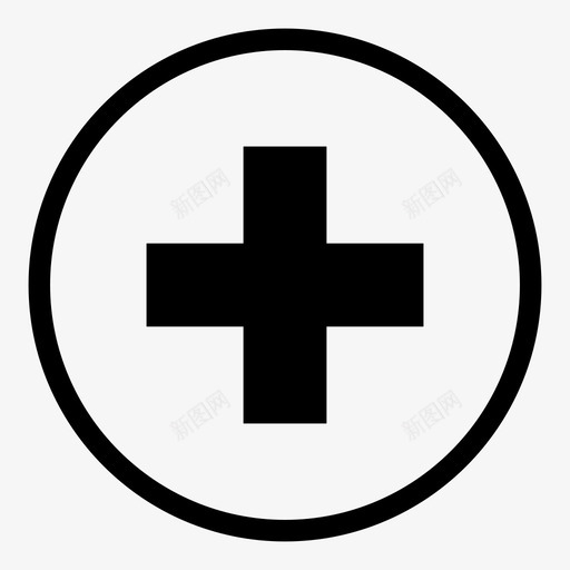 十字圆圈医学图标svg_新图网 https://ixintu.com 加上 医学 医学圆形 十字 圆圈 圆形 红十字