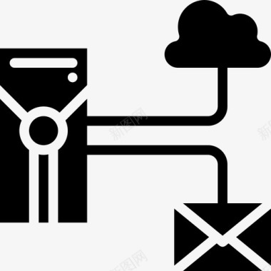云电子邮件服务器灾难恢复图标图标