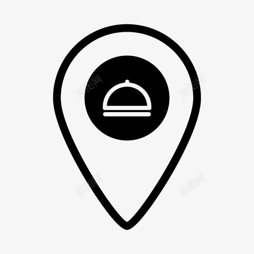 餐厅位置地图旅游图标svg_新图网 https://ixintu.com 地图 旅游 餐厅位置