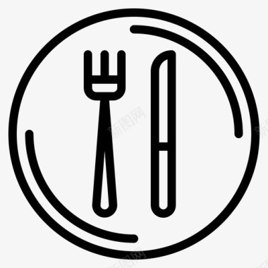 餐具盘子餐馆图标图标