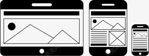 响应式内容设备图标图标