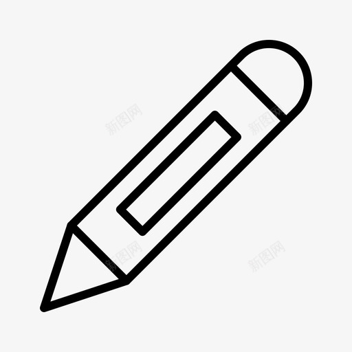 铅笔画写图标svg_新图网 https://ixintu.com 8个基本用户界面 写 画 铅笔