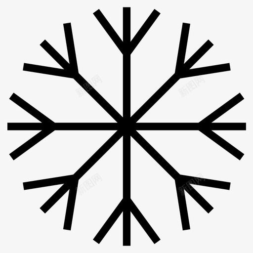 雪晶图案冬天图标svg_新图网 https://ixintu.com 冬天 图案 雪晶