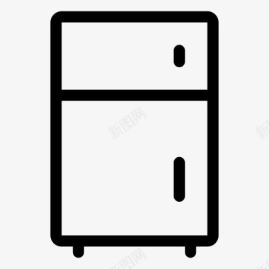 冰箱冰柜厨房线图标图标