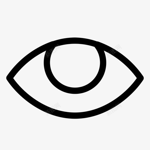 眼睛虹膜视网膜图标svg_新图网 https://ixintu.com 医疗线 眼睛 虹膜 视网膜