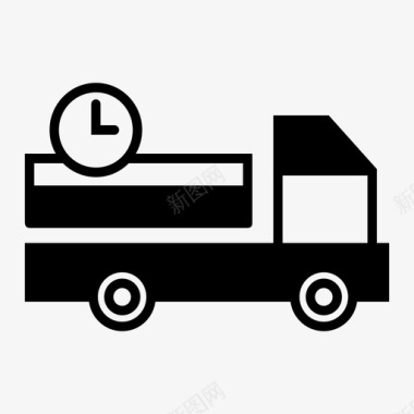 快速交货交货时间快速卡车图标图标