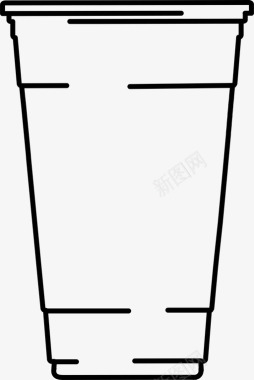 塑料杯咖啡冷饮图标图标