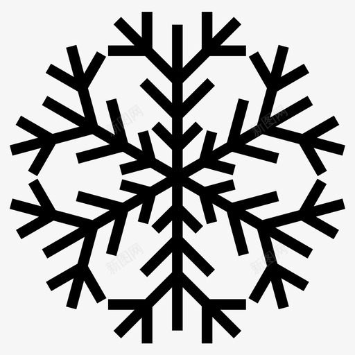 雪晶图案冬天图标svg_新图网 https://ixintu.com 冬天 图案 雪晶