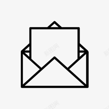 打开信封电子邮件留言图标图标