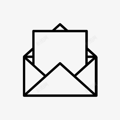 打开信封电子邮件留言图标svg_新图网 https://ixintu.com 办公室 打开信封 电子邮件 留言 阅读