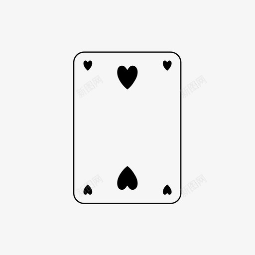 两颗红心纸牌玩牌图标svg_新图网 https://ixintu.com 两颗红心 扑克 扑克牌 玩牌 纸牌