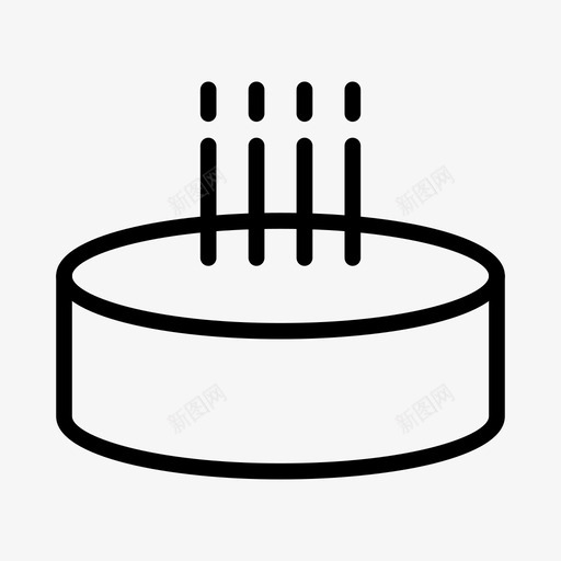 生日蛋糕庆祝甜点图标svg_新图网 https://ixintu.com 庆祝 新年线图标第一卷 甜点 生日蛋糕