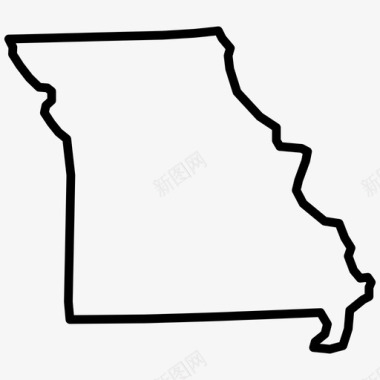 密苏里密苏里地图密苏里州图标图标