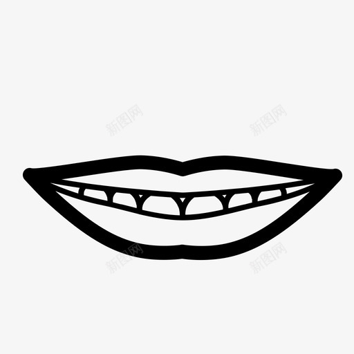 嘴嘴唇感觉图标svg_新图网 https://ixintu.com 嘴 嘴唇 微笑 性感 性感的嘴唇 感觉 牙齿