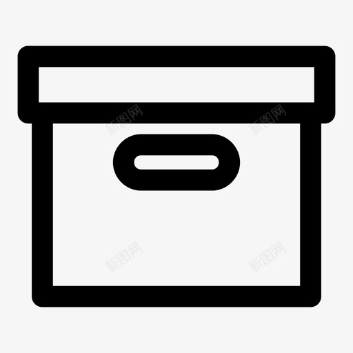 盒子包装邮递图标svg_新图网 https://ixintu.com 供应 办公室粗体 包装 商店 盒子 邮递